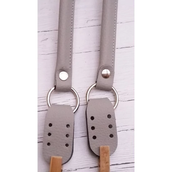 Táskafül 52+2x7 cm hosszú felvarrható - világos szürke