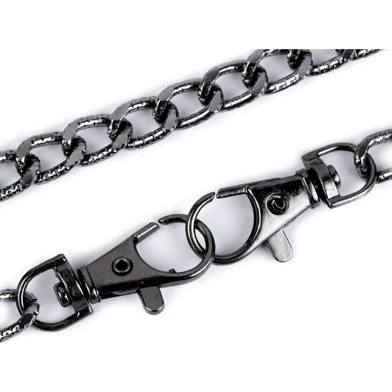 Táskalánc fém csillogó 120 cm - fekete nikkel