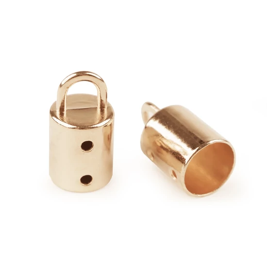 Kupak táskafülhöz karikával - rosegold - 1 pár
