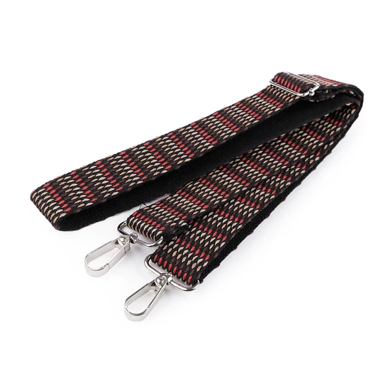 Textil crossbody táskafül karabinerrel  3,8 cm - Kávé