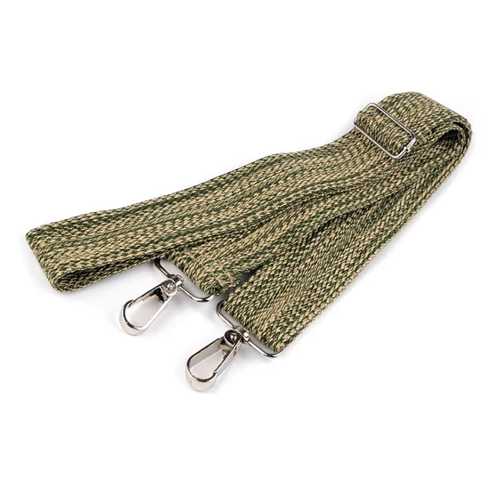 Textil crossbody táskafül karabinerrel  3,8 cm - Nature