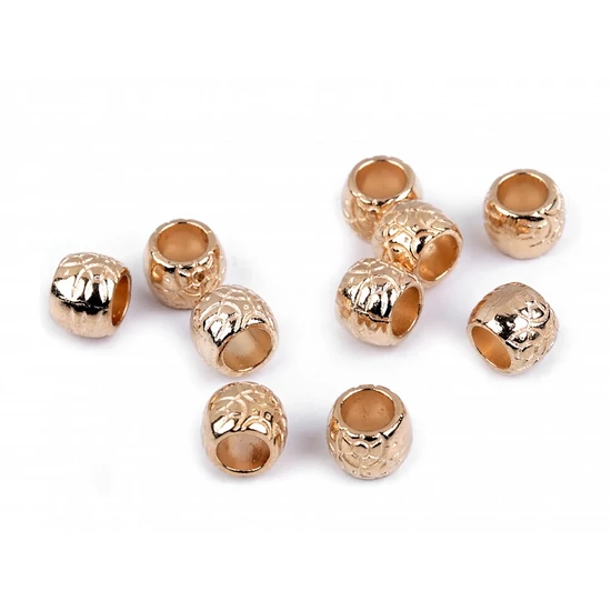Fém zsinórvégződés 5,5 mm 10 db - rosegold