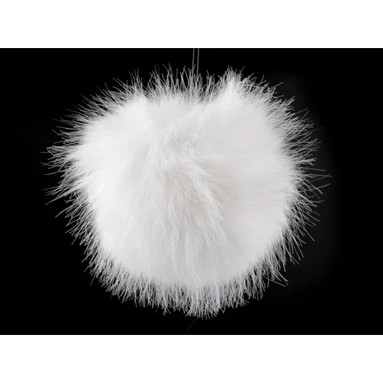 Szőrme bojt 11 cm - off-white