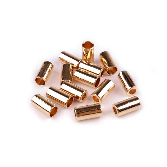 Fém zsinórvégződés 5,5x15 mm 5 db- rosegold