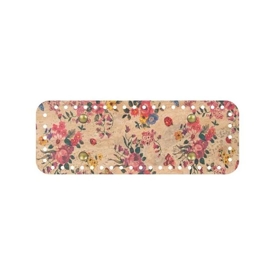 Parafa táskaalap szögletes 28x10 cm - virágos mező