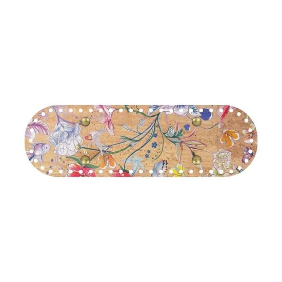 Parafa táskaalap ovális 32x10 cm - mezei virágok