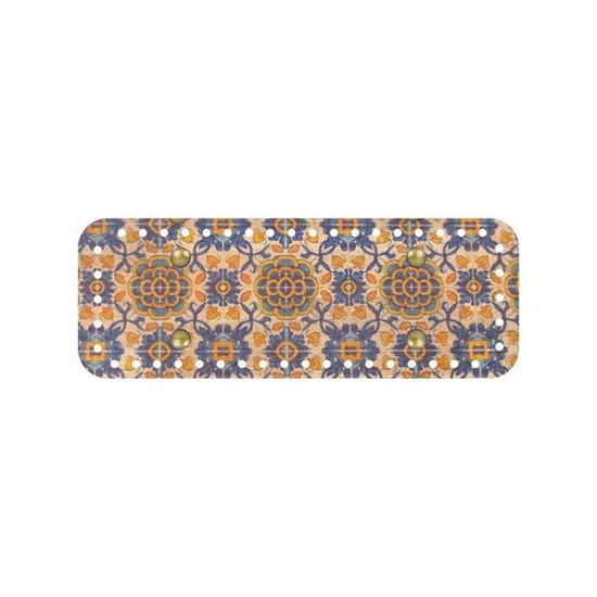 Parafa táskaalap szögletes 28x10 cm - csempeminta virágos