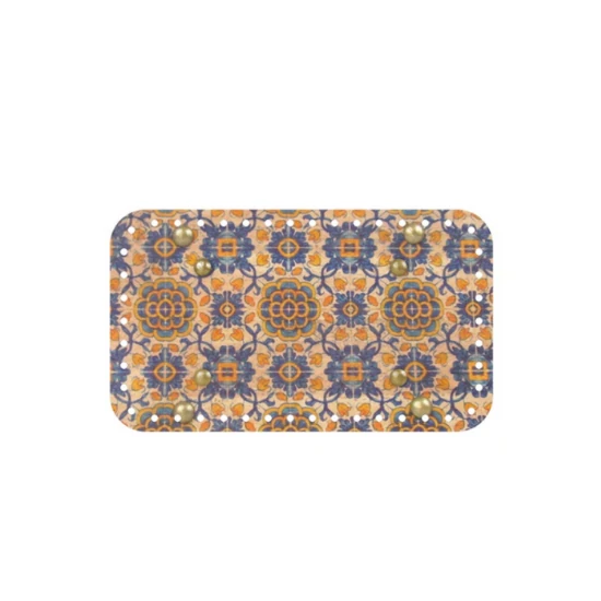 Parafa táskaalap szögletes nagy 25x14,5 cm - csempeminta virágos