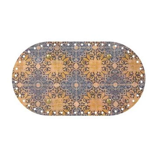 Parafa táskaalap ovális nagy 30x17 cm - csempemintás
