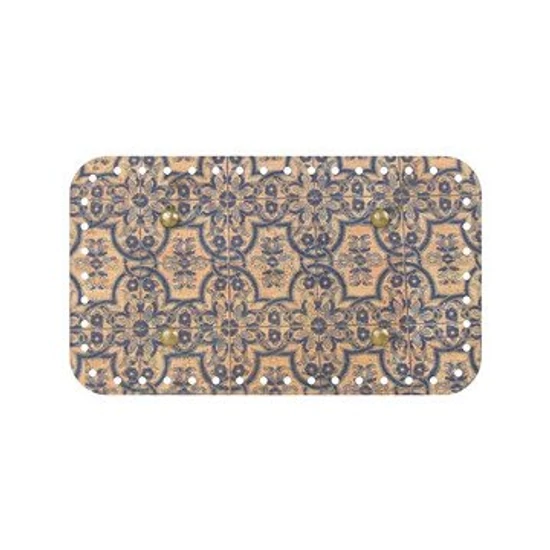 Parafa táskaalap szögletes nagy 25x14,5 cm - Csempemintás kék