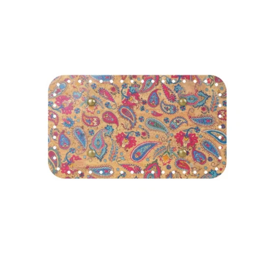 Parafa táskaalap szögletes nagy 25x14,5 cm - színes levelek