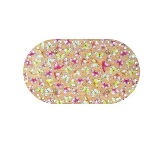 Parafa táskaalap ovális nagy 30x17 cm - pillangó