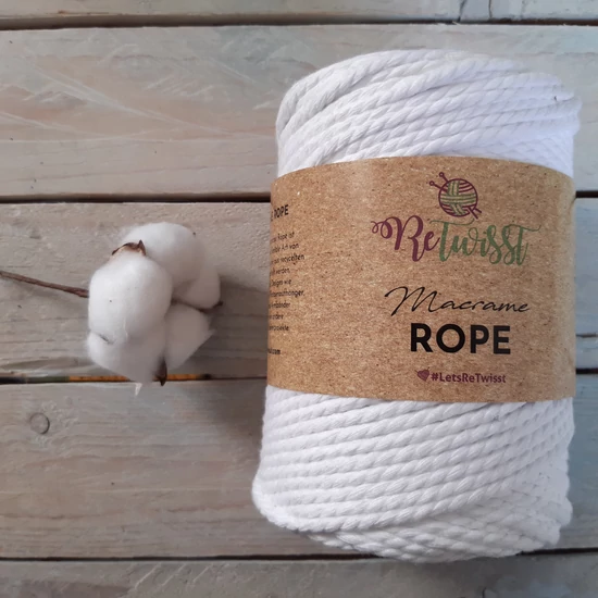 ReTwisst Rope makraméfonal - fehér