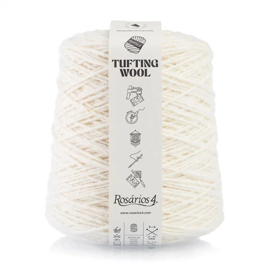 Rosários4 Tufting fonal 100% gyapjú - FEHÉR
