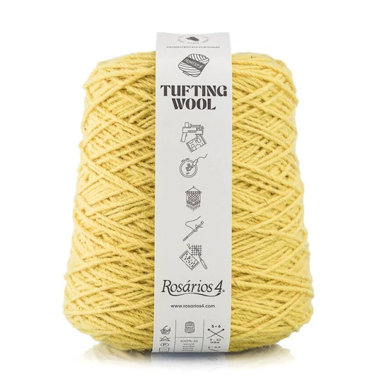 Rosários4 Tufting fonal 100% gyapjú - CITROMSÁRGA