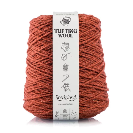 Rosários4 Tufting fonal 100% gyapjú - RÓKAVÖRÖS