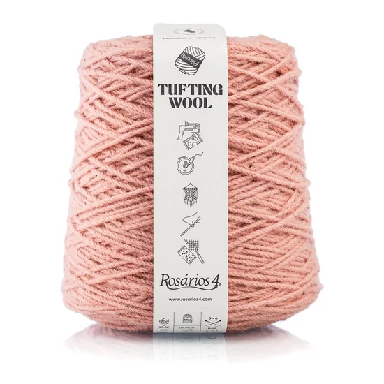 Rosários4 Tufting fonal 100% gyapjú - PASZTEL PINK