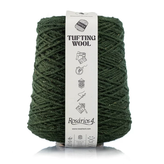 Rosários4 Tufting fonal 100% gyapjú - SÖTÉTZÓLD