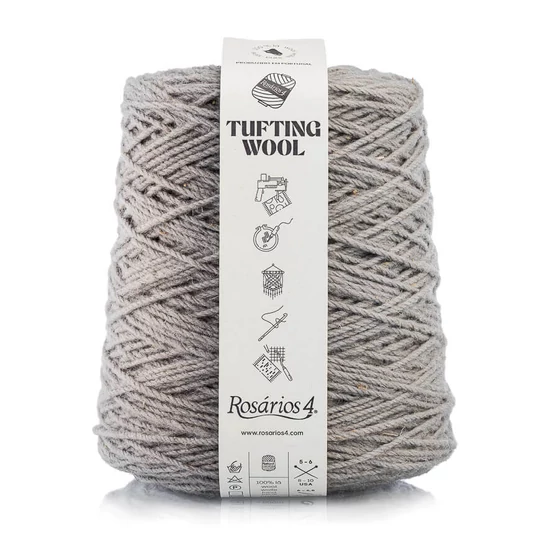 Rosários4 Tufting fonal 100% gyapjú - SZÜRKE