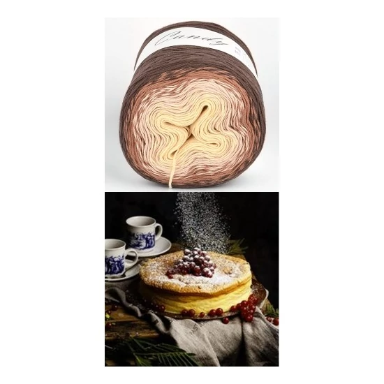 Candy pamut színátmenetes tortafonal - 755