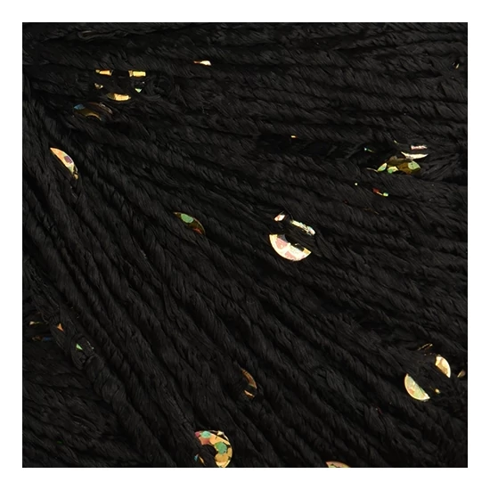 Venera flitteres fonal – 0992 – Fekete arany flitterrel