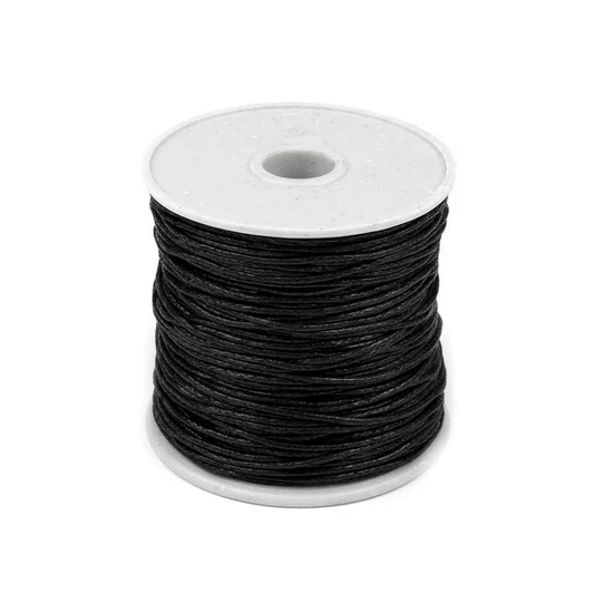 Viaszolt pamut zsinór 0,8 mm - FEKETE