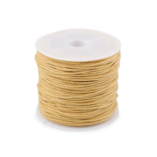 Viaszolt pamut zsinór 0,8 mm - PASZTEL SÁRGA