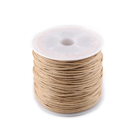 Viaszolt pamut zsinór 0,8 mm - BÉZS