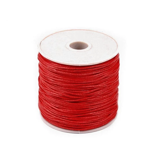 Viaszolt pamut zsinór0,8 mm - PIROS