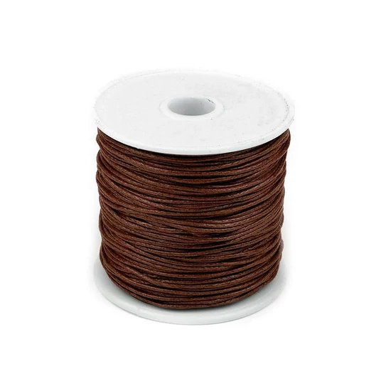 Viaszolt pamut zsinór 0,8 mm - BARNA