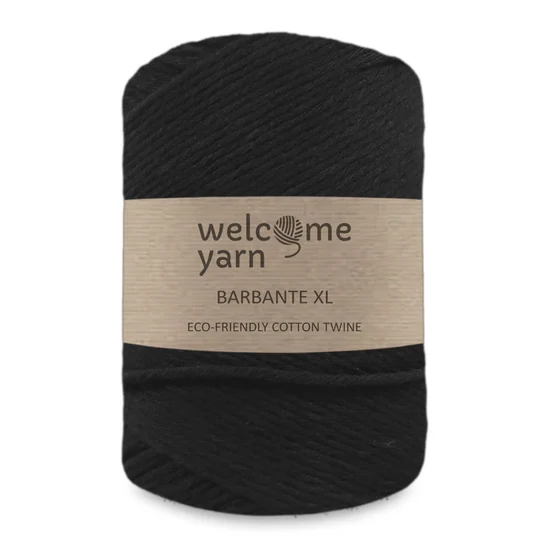 Welcomeyarn Spárgafonal XL 500 g - fekete