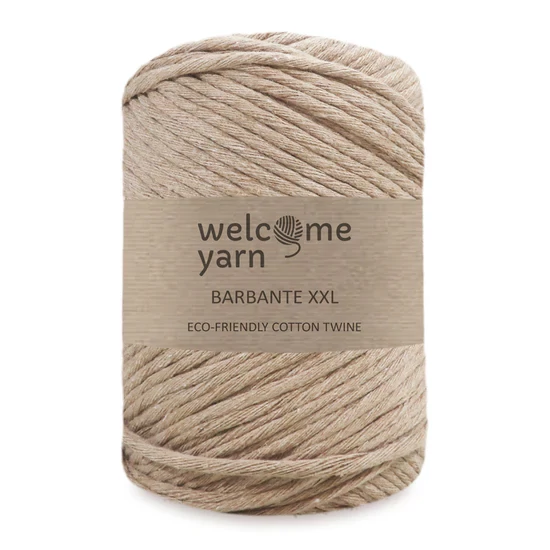 Welcomeyarn Spárgafonal XXL 500 g - 4 mm - bézs