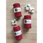 Kép 2/3 - Bobbiny kifésülhető makramé fonal 3 mm - Golden  Wine Red