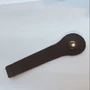 Kép 1/2 - Bőr táskazáró pánt patentos csepp alakú - Sötétbarna