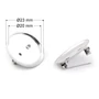 Kép 2/2 - Zsinórvégződés 25 mm lapos - platina 10 db