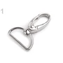 Kép 1/2 - Fém karabiner bújtatóval 25 mm nikkel