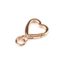 Kép 1/2 - Szív alakú fém karabíner 10 mm - rosegold