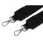 Kép 1/2 - Textil crossbody táskafül karabinerrel  3,8 cm - Fekete nikkel szerelékkel