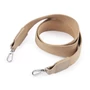 Kép 2/2 - Textil crossbody táskafül karabinerrel  3,8 cm - Bézs nikkel szerelékkel