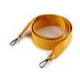 Kép 2/2 - Textil crossbody táskafül karabinerrel  3,8 cm - Mustár nikkel szerelékkel