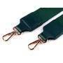 Kép 1/2 - Textil crossbody táskafül karabinerrel  3,8 cm - Sötétzöld arany szerelékkel