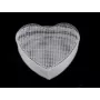 Kép 1/3 - Műanyag kanava hímzés, táskakészítés szív alakú - 20 x 17,5 x 5,5 - fehér