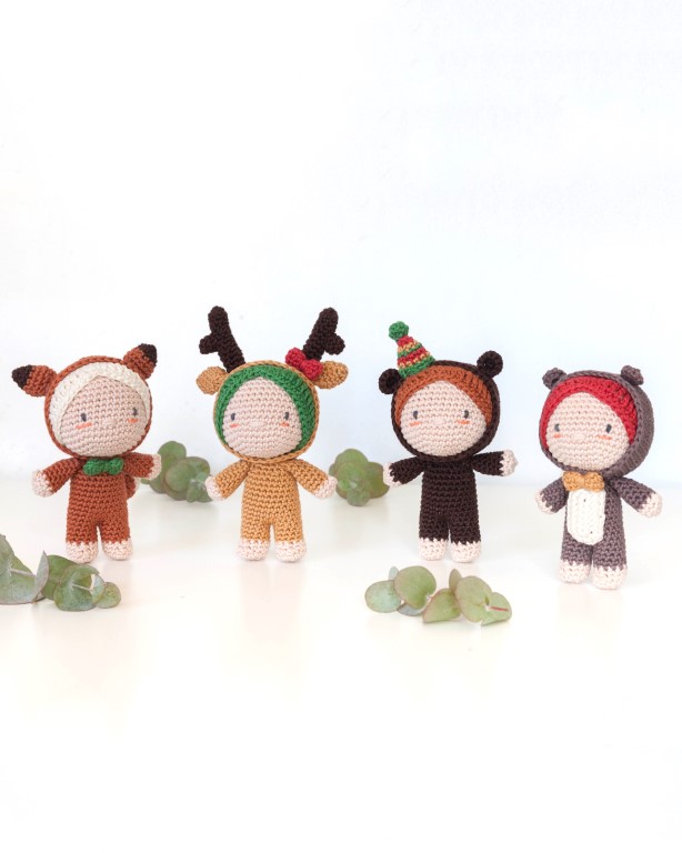 Anchor Baby amigurumi szett -  Forest Dolls Gang