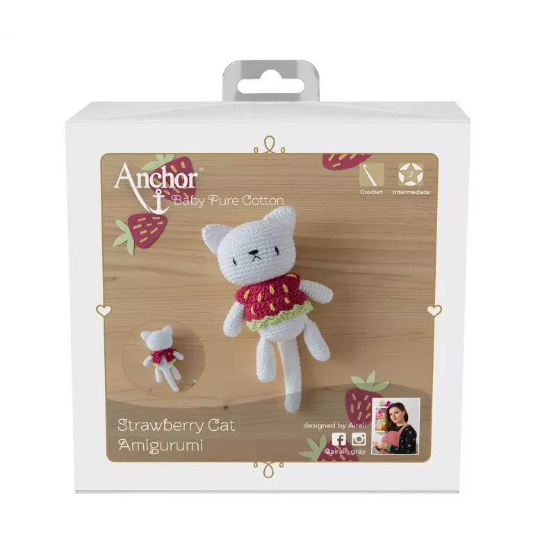 Anchor amigurumi szett - Strawberry Cat