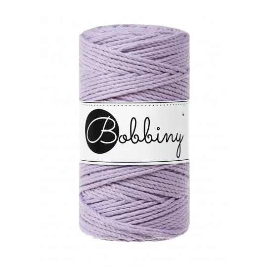 Bobbiny 3 Ply Makramé fonal 3 mm - LEVENDULA