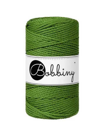 Bobbiny 3 Ply Makramé fonal 3 mm - MOSS GREEN