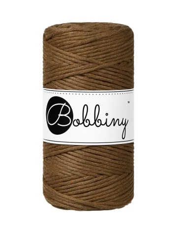 Bobbiny kifésülhető  makramé fonal 3 mm - NUT BROWN