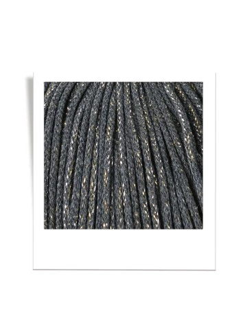 Bobbiny Zsinórfonal Junior 3 mm - SHINY CHARCOAL - 100 M