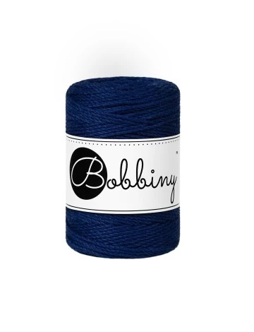 Bobbiny 3 Ply Makramé fonal 1,5 mm - INK BLUE