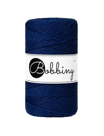 Bobbiny 3 Ply Makramé fonal 3 mm - INK BLUE